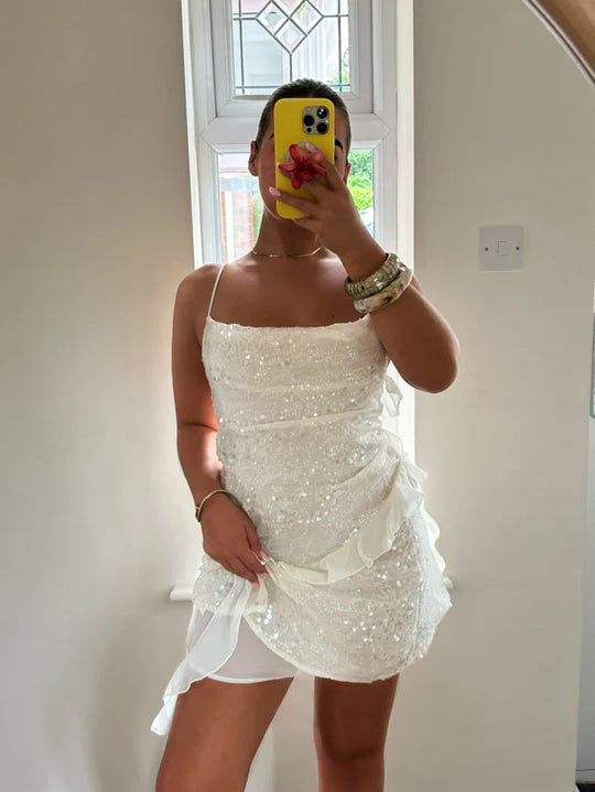 Adeline | Women's Sleeveless Sequin Mini Summer Dress