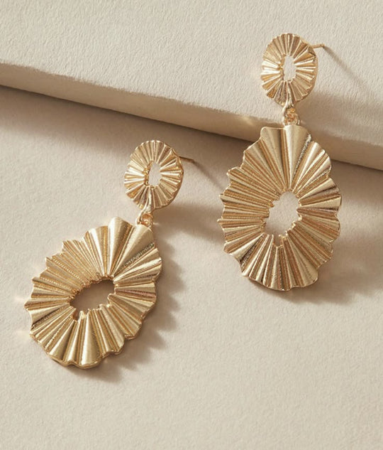 Jade | Women's Textured Disc Drop Earrings