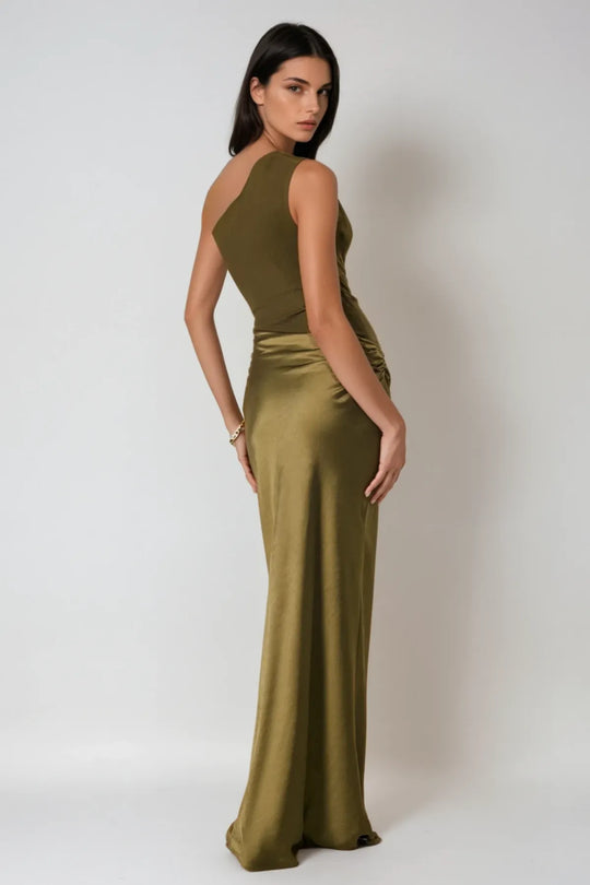 Kaelyn | Women's Elegant One Shoulder Maxi Wedding Guest Dress
