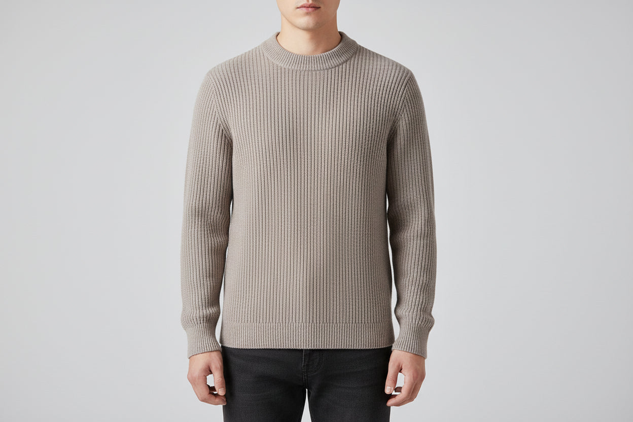 Men’s Half Turtleneck Pullover Cotton Long Sleeve Sweater