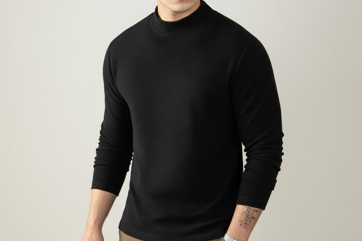 Men’s Warm Long Sleeve Thermal Undershirt Pullover