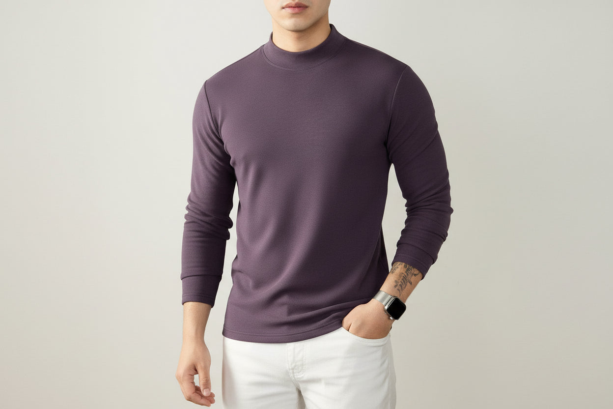 Men’s Warm Long Sleeve Thermal Undershirt Pullover