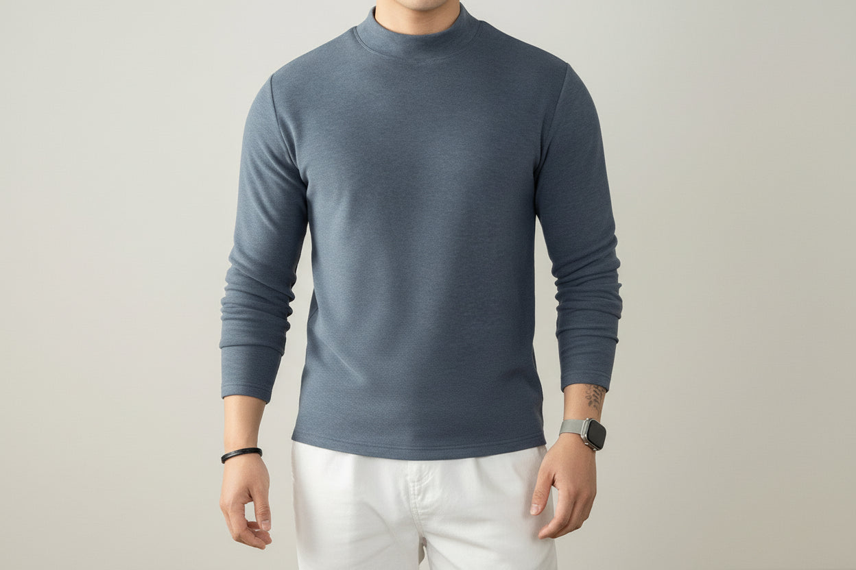 Men’s Warm Long Sleeve Thermal Undershirt Pullover
