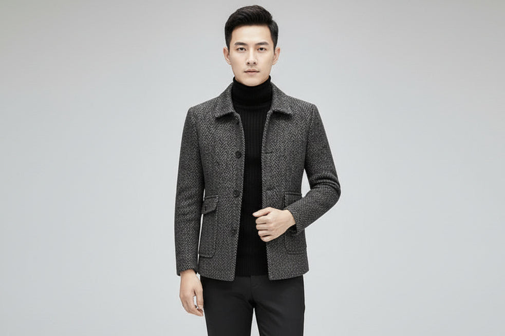 Fall Winter Men’s Slim Fit Cotton Jacket