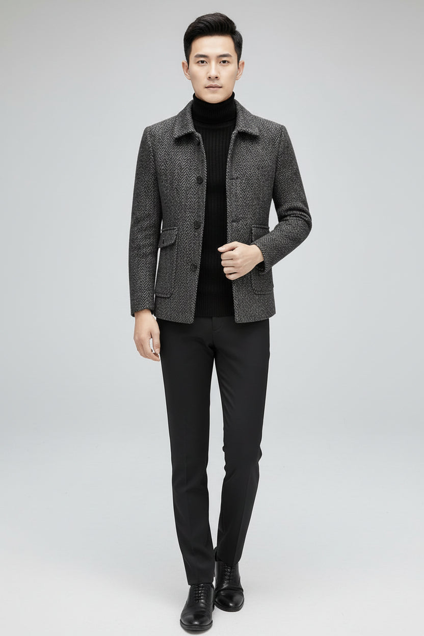 Fall Winter Men’s Slim Fit Cotton Jacket