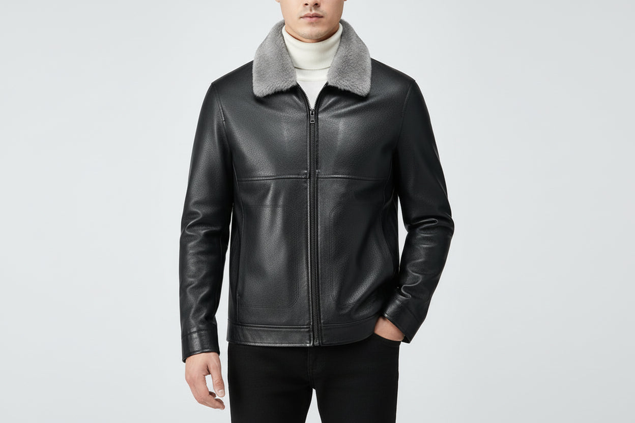 Men’s Windproof Fleece-Lined Hooded Jacket