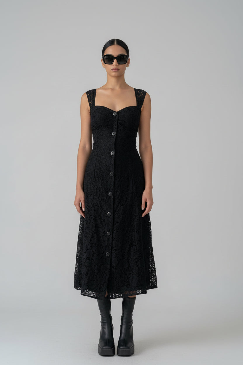 Women’s Solid Color Buckle Waist A-Line Sling Dress