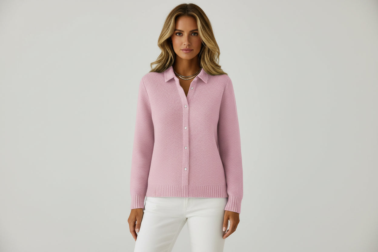 Women’s Casual Button Lapel Knit Cardigan Sweater