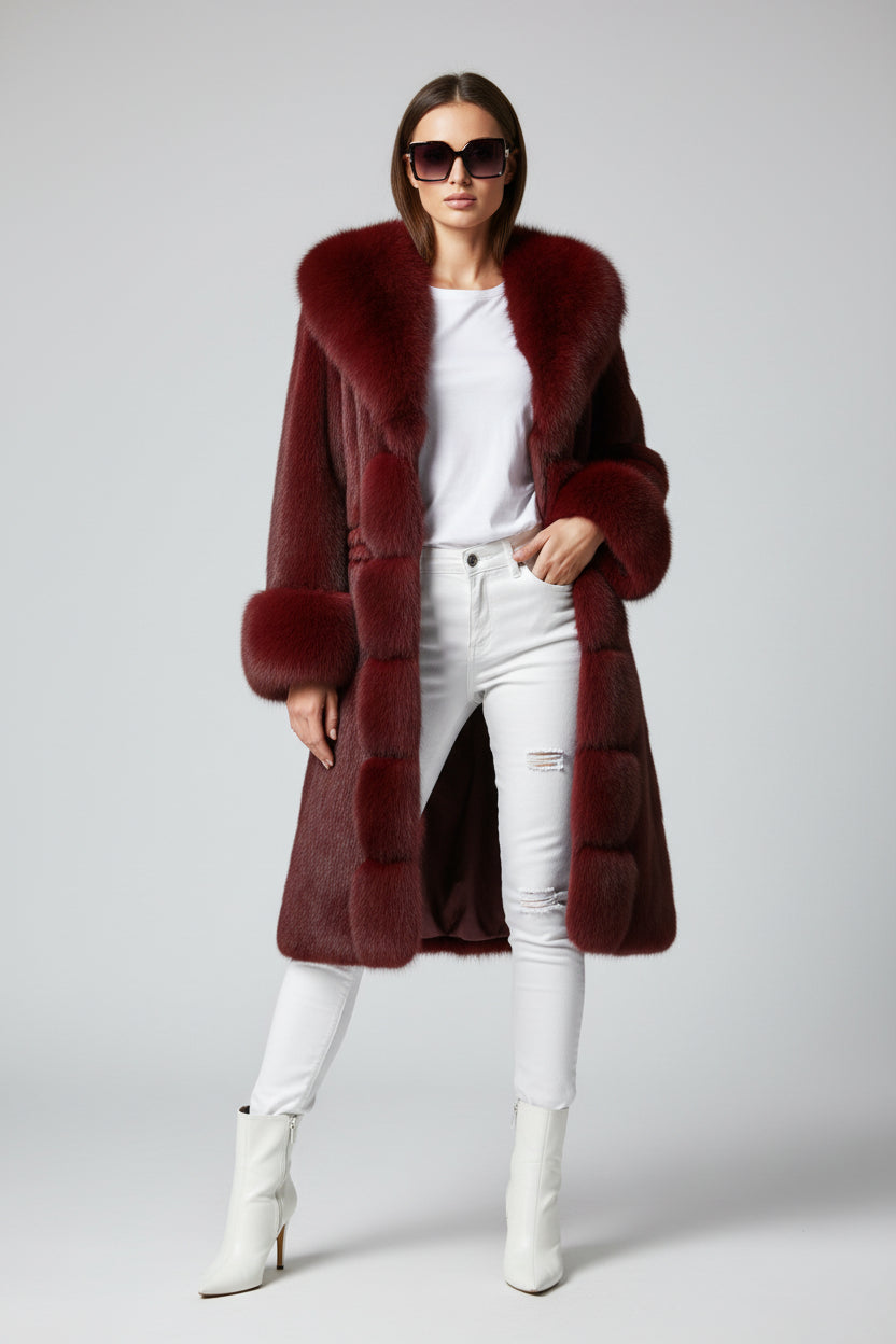 Women’s Faux Fur Coat Mid-Length Winter Jacket