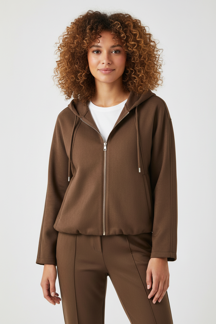 Brown jacket - cropped view