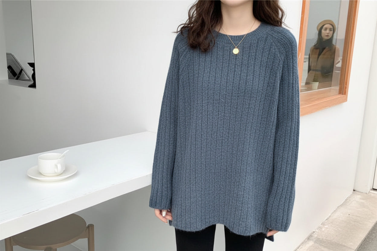 Women’s Long Sleeve Loose Knit Pullover Sweater