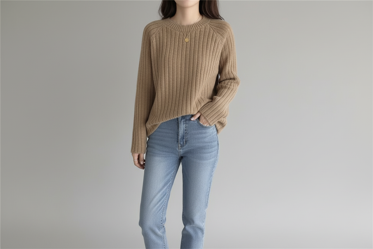 Women’s Long Sleeve Loose Knit Pullover Sweater