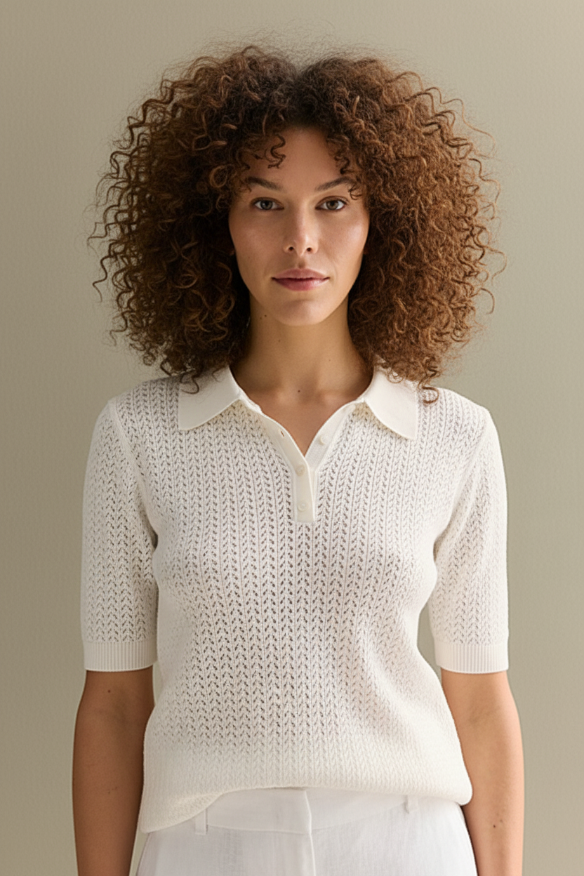 White polo - cropped view