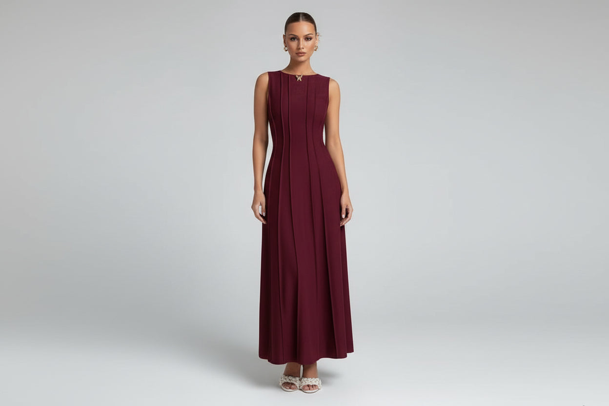 Women’s Sleeveless Pleated Maxi Dress