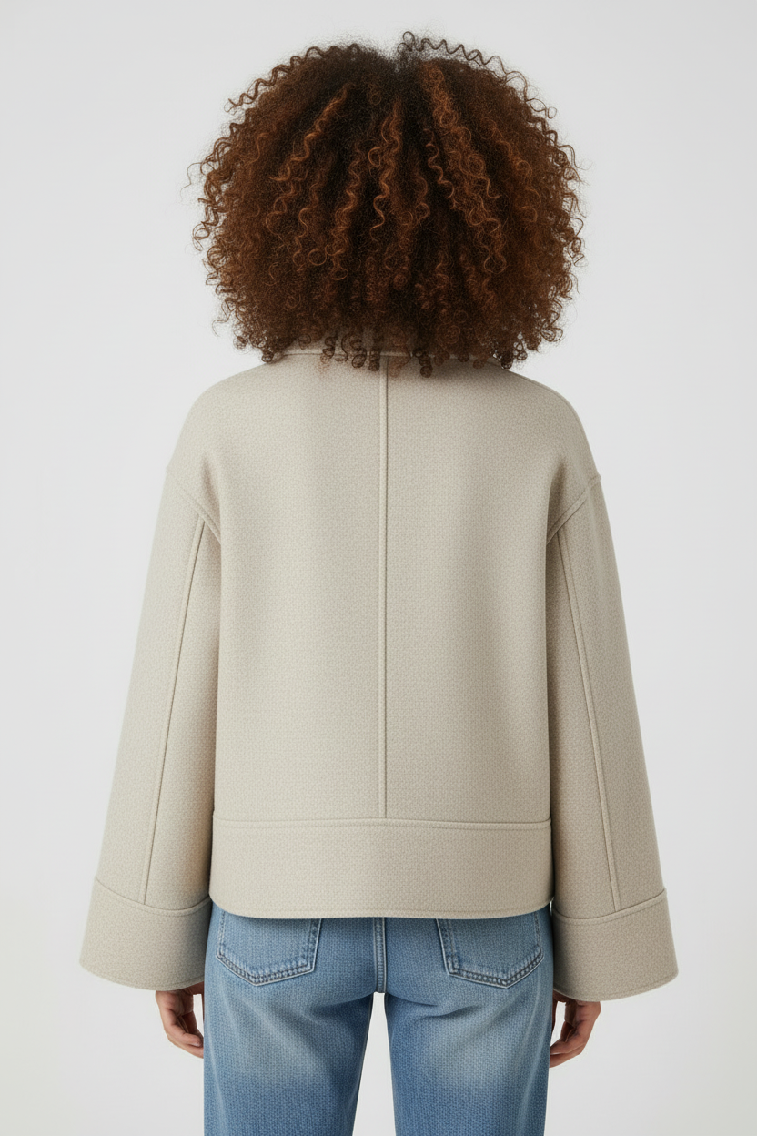 Beige jacket - full body back