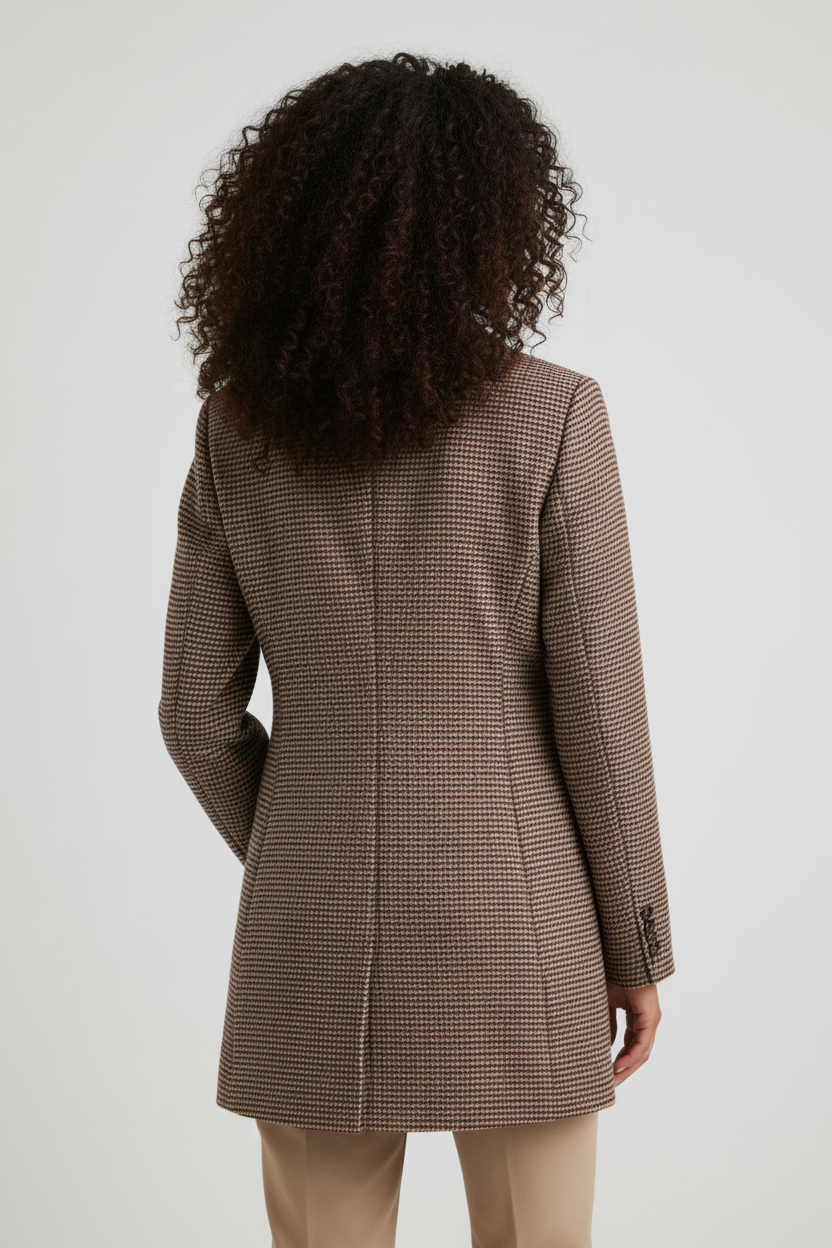 Houndstooth blazer - full body back