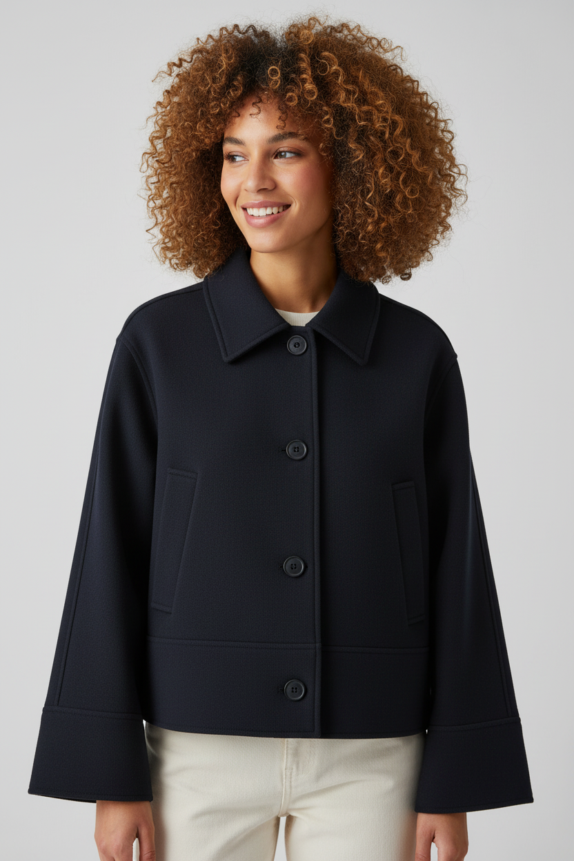 Navy jacket - cropped