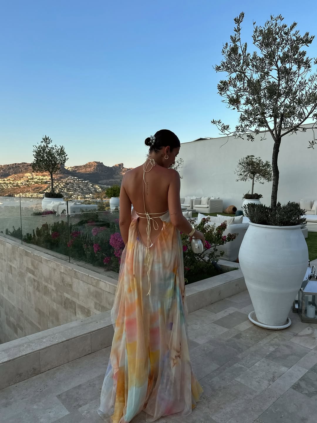 Corinna | Women's Printed Halter Maxi Summer Wedding Guest Dress