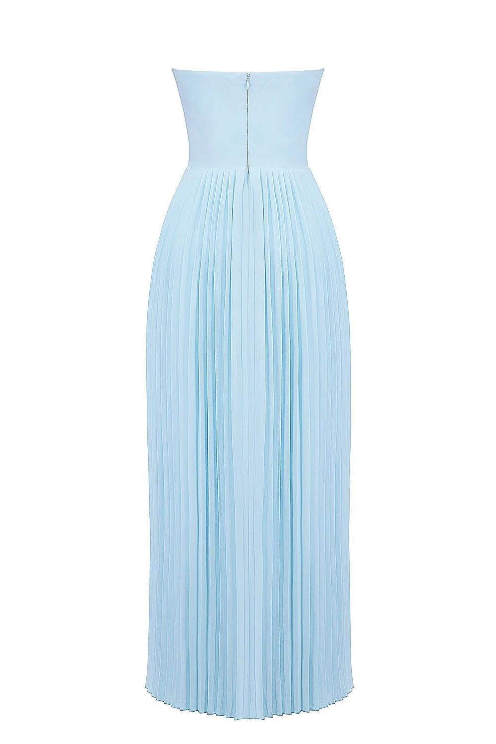 Denise | Women's Strapless Pleated Maxi Wedding Guest Dress
