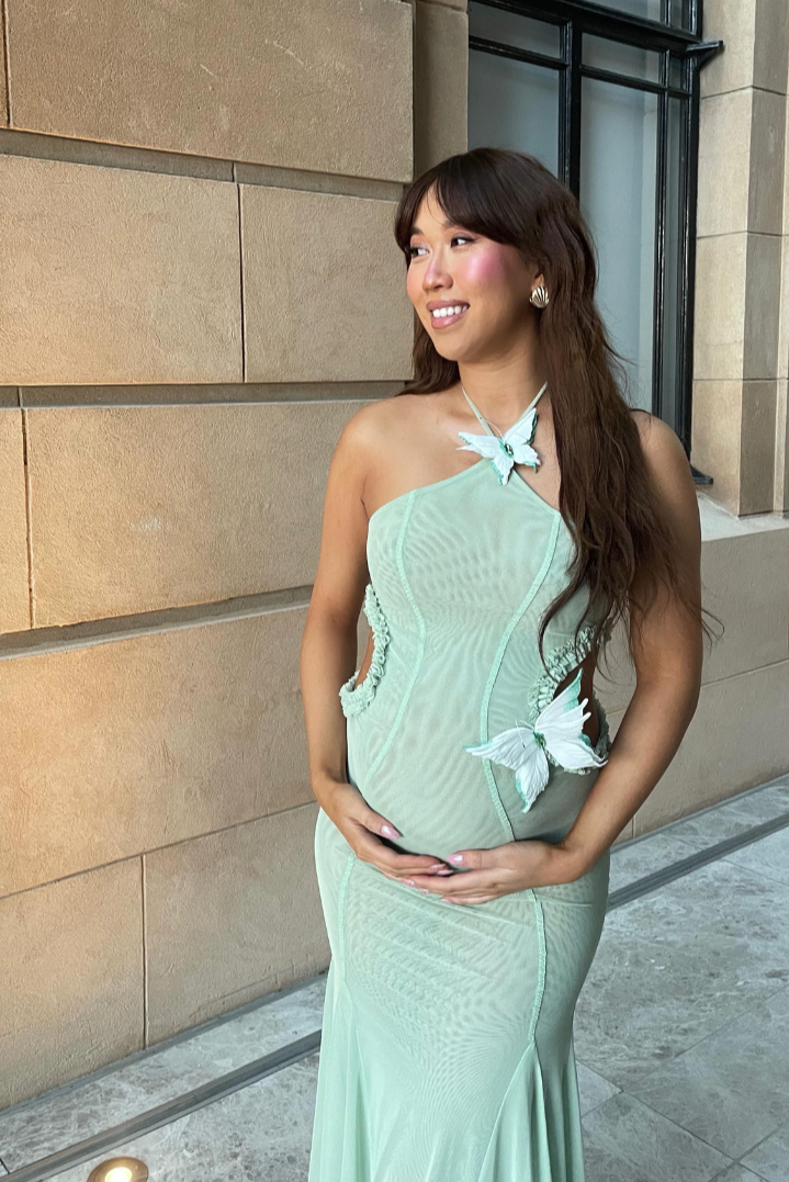 Kaylani | Women's Butterfly Cut-Out Maxi Wedding Guest Dress