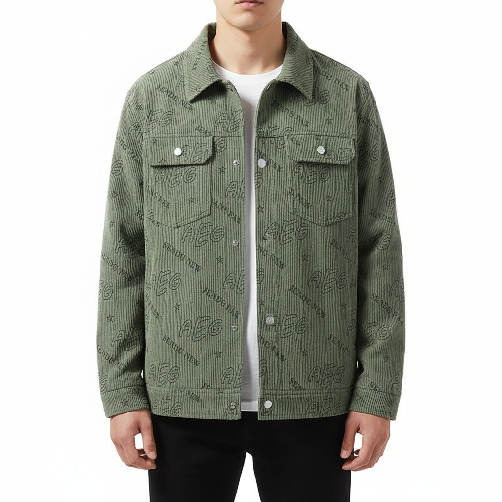 Men’s Corduroy Lapel Jacket