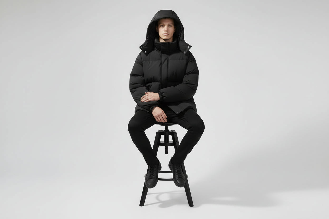 Men’s Detachable Hood Puffer Padded Jacket