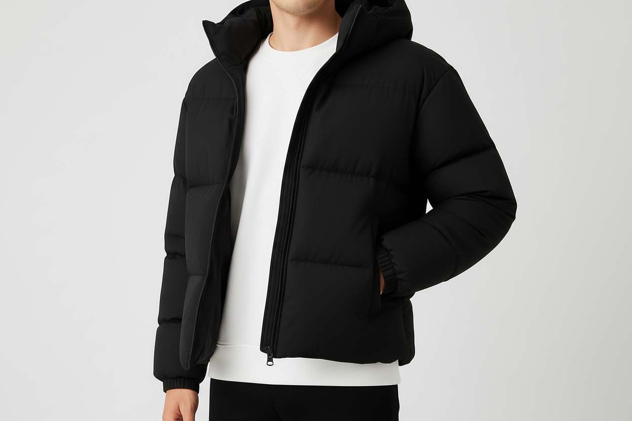 Men’s Detachable Hood Puffer Padded Jacket