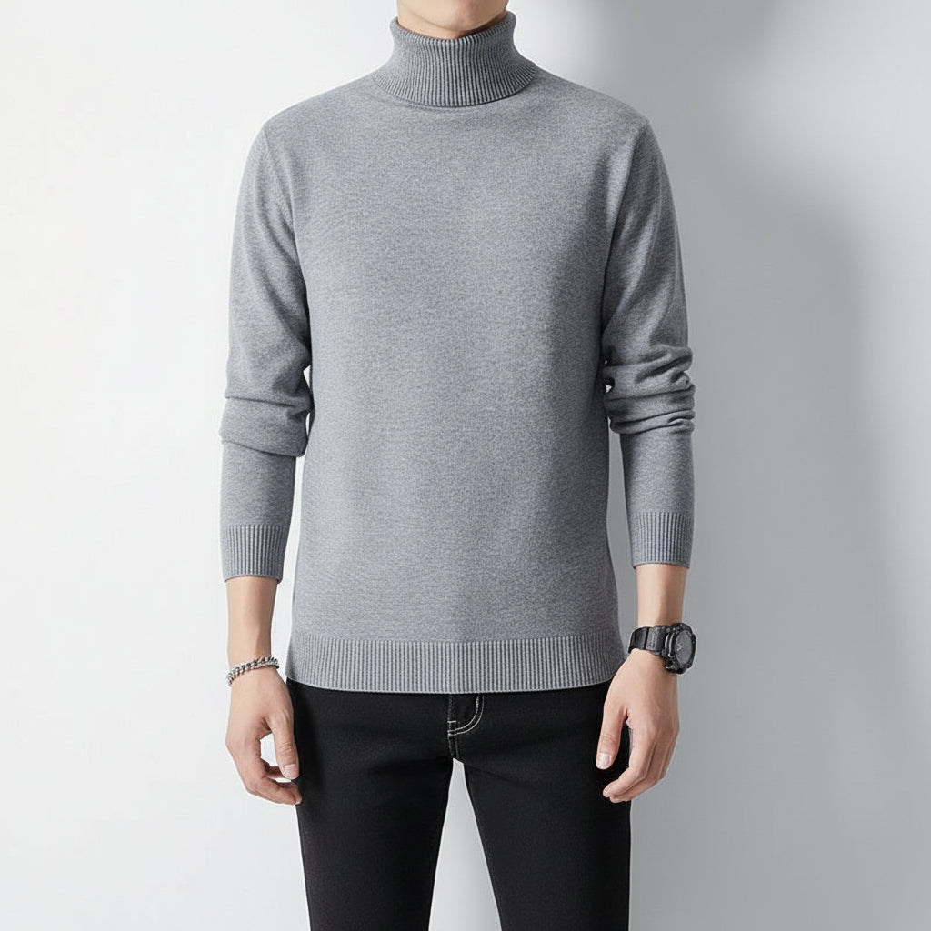 Men’s Long-Sleeve Winter Inner Layer Turtleneck Undershirt