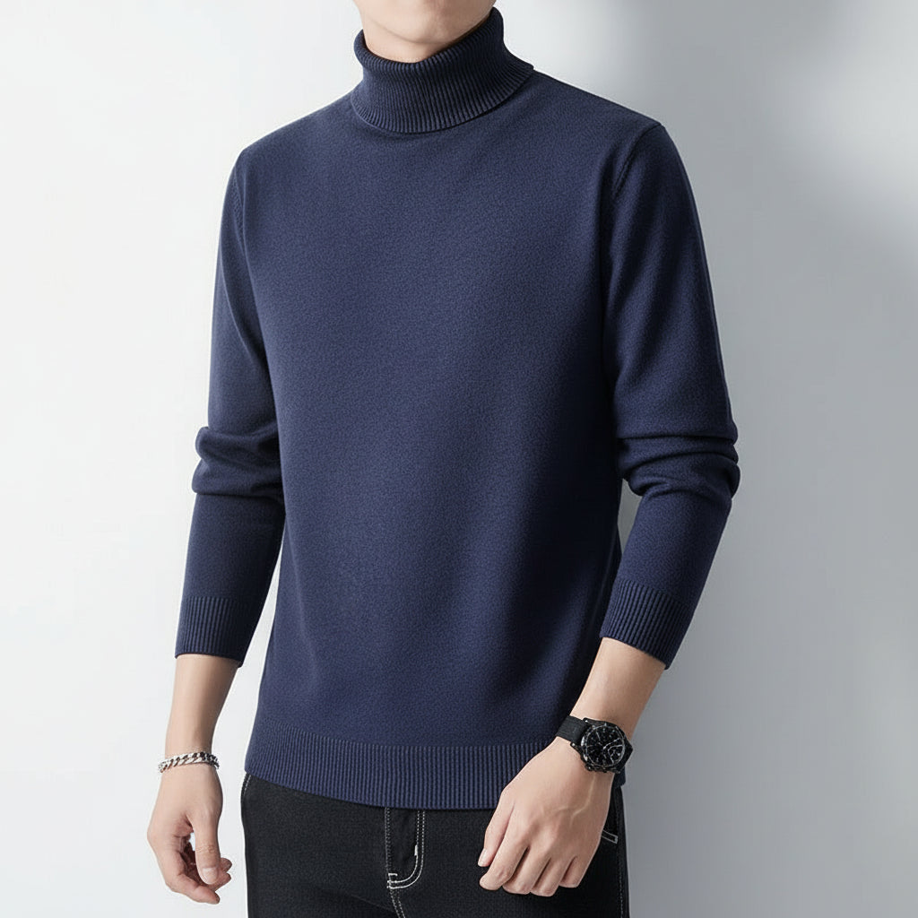 Men’s Long-Sleeve Winter Inner Layer Turtleneck Undershirt