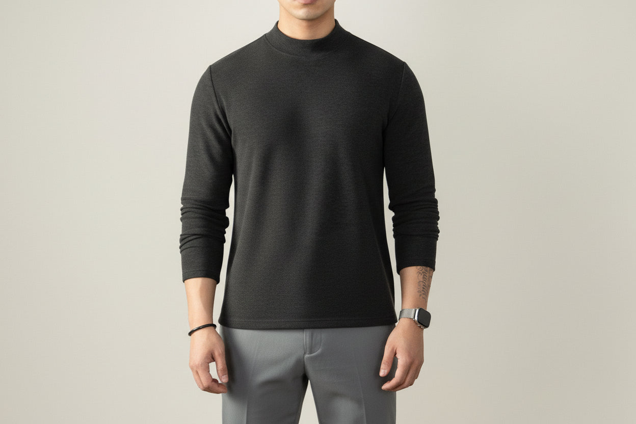 Men’s Warm Long Sleeve Thermal Undershirt Pullover