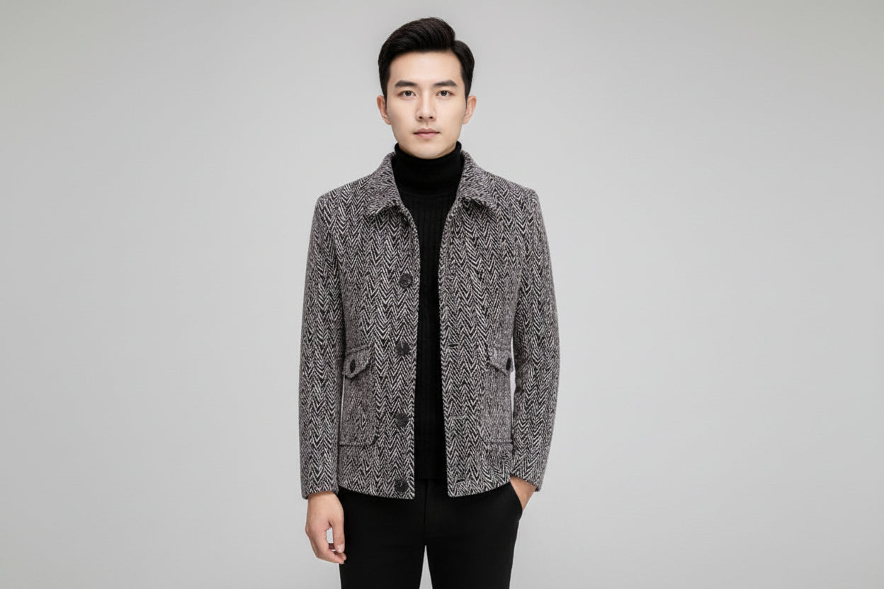 Fall Winter Men’s Slim Fit Cotton Jacket