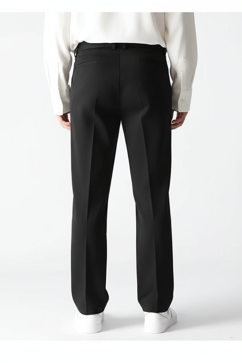 Men’s Straight Casual Loose-Fit Pants Trousers