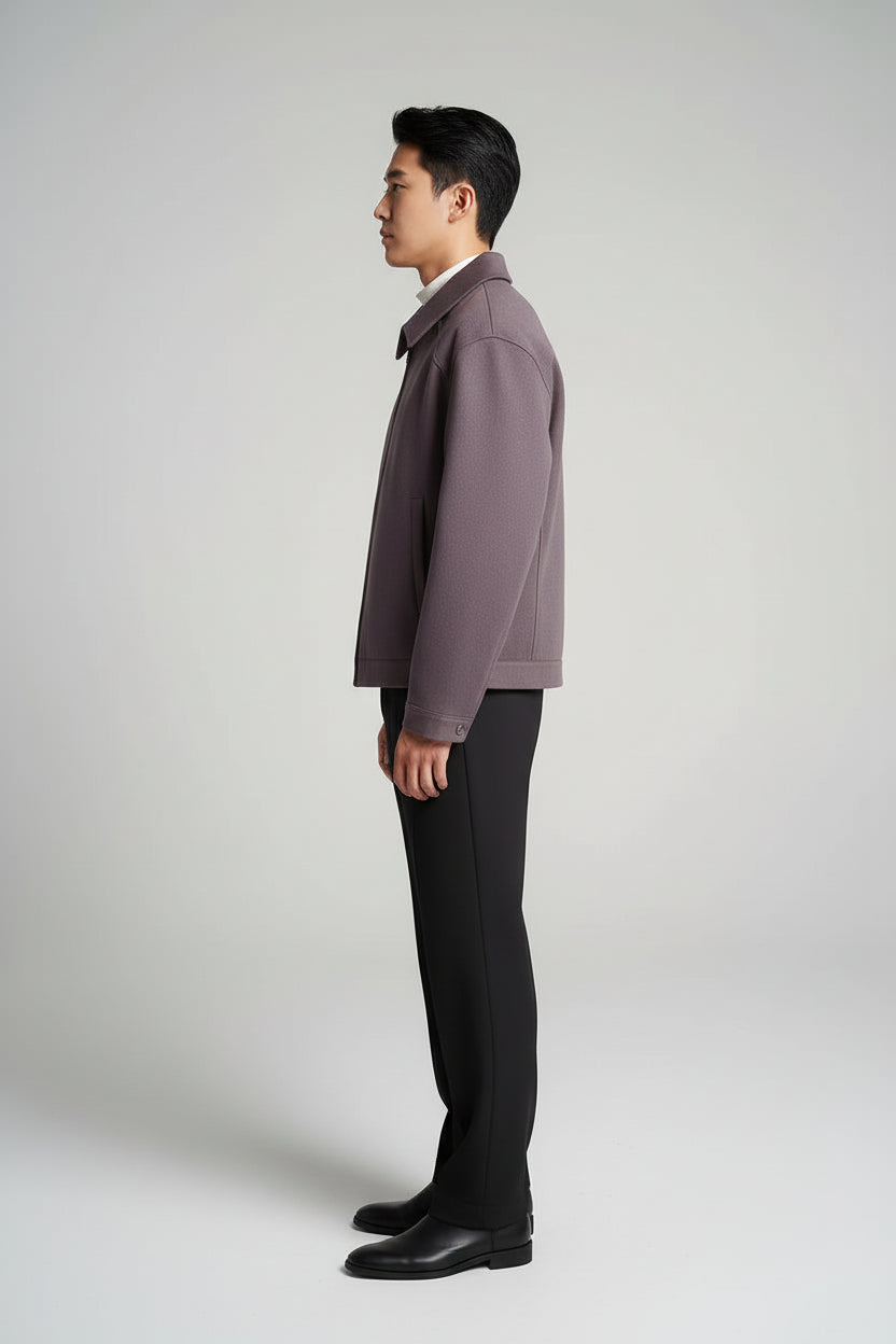 Men’s Turndown Collar Baseball Workwear Jacket