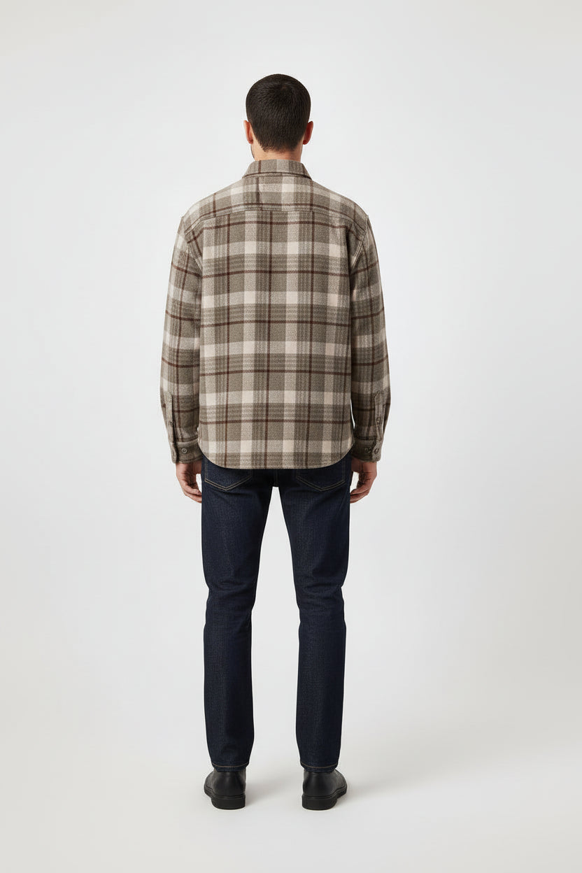 Plaid Cotton Loose Fit Long Sleeve Casual Shirt Jacket