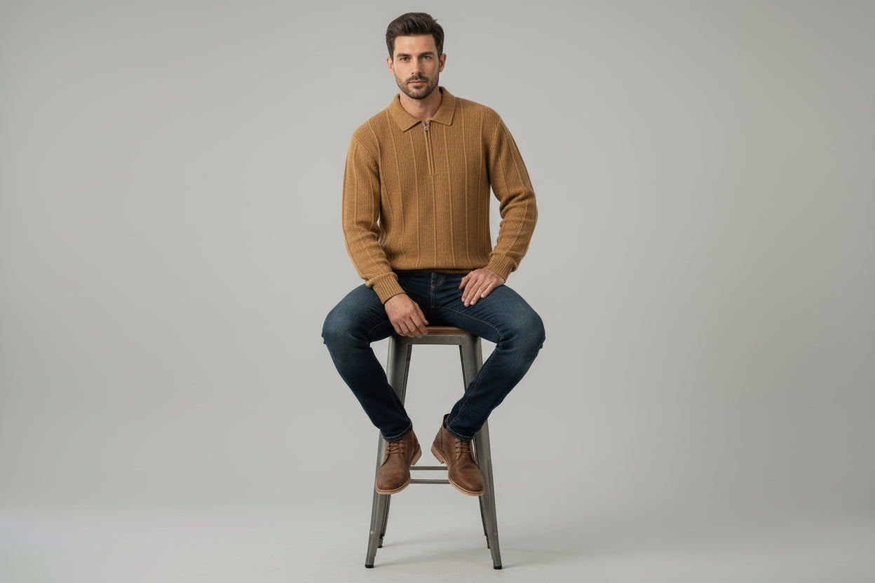 Waffle Knit Bottoming Shirt Versatile Tops Outerwear