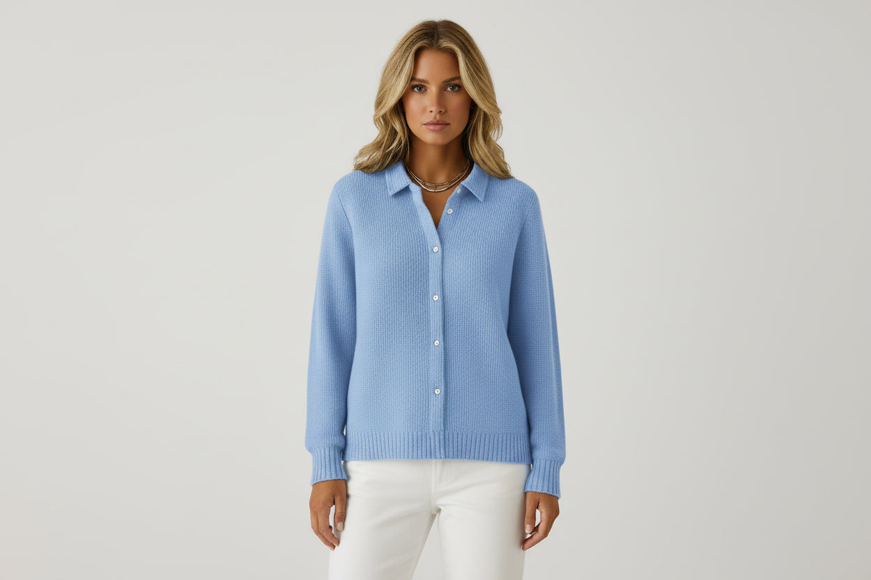 Women’s Casual Button Lapel Knit Cardigan Sweater