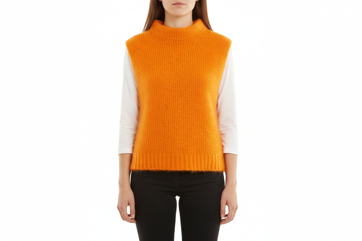 Women’s Crewneck Knit Tank Top Sleeveless Slim Fit Pullover Vest