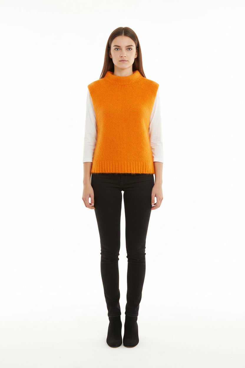 Women’s Crewneck Knit Tank Top Sleeveless Slim Fit Pullover Vest