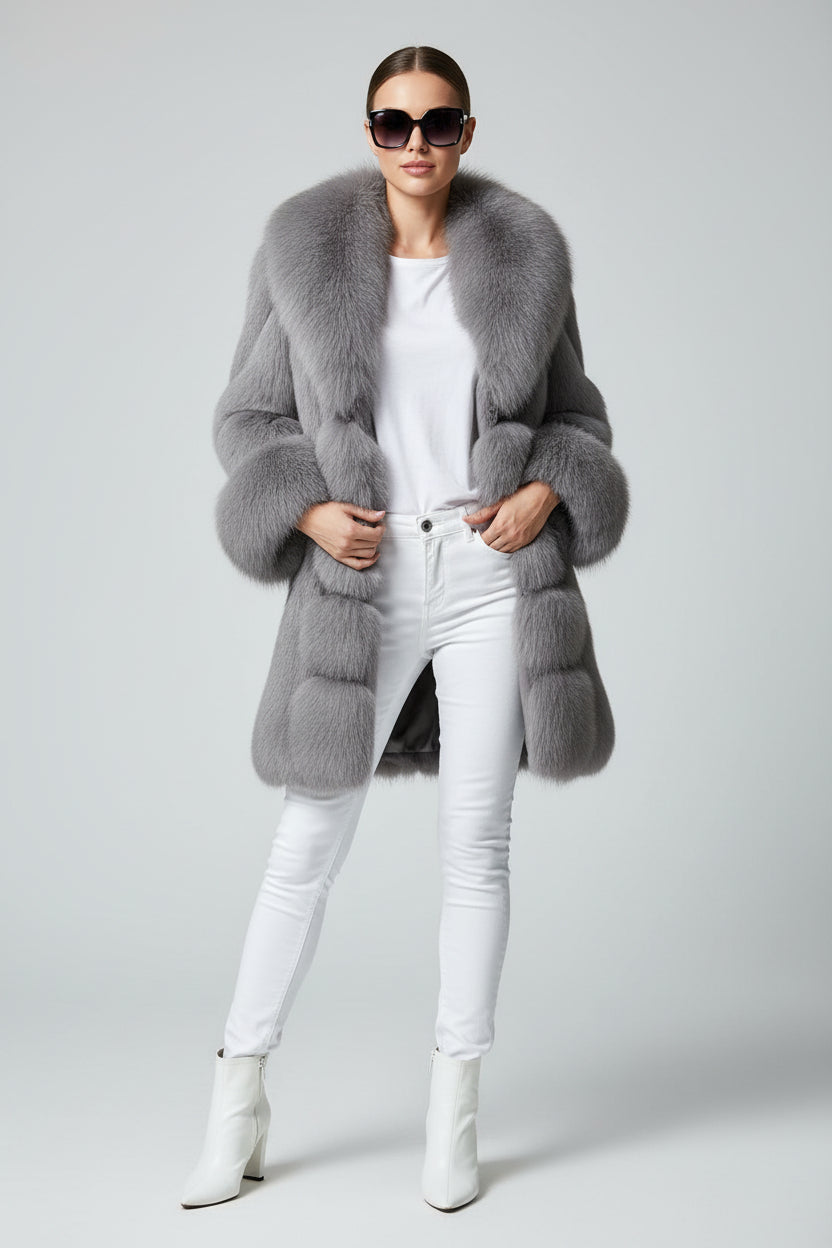 Women’s Faux Fur Coat Mid-Length Winter Jacket