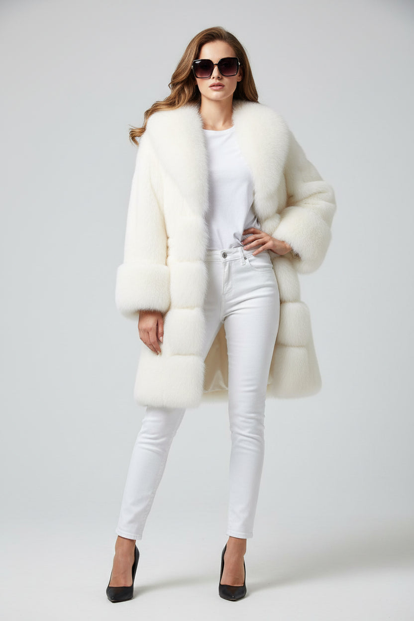 Women’s Faux Fur Coat Mid-Length Winter Jacket