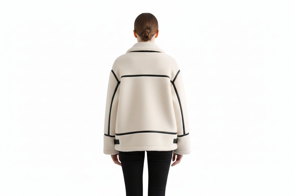 Women’s Faux Lamb-Wool Effect Jacket Coat