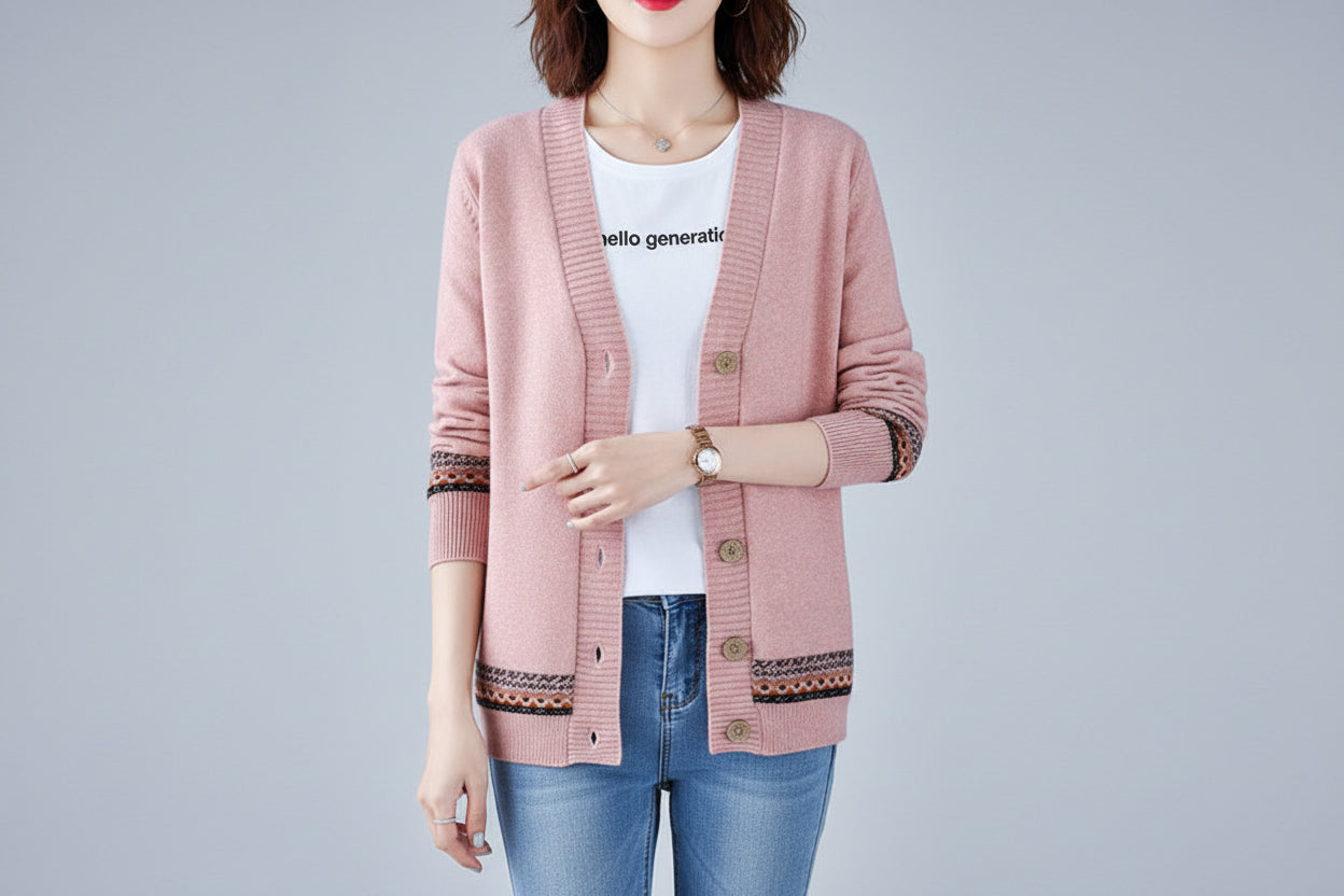 Women’s Lightweight V-Neck Cardigan Thin Spring Knit Button-Up Sweater