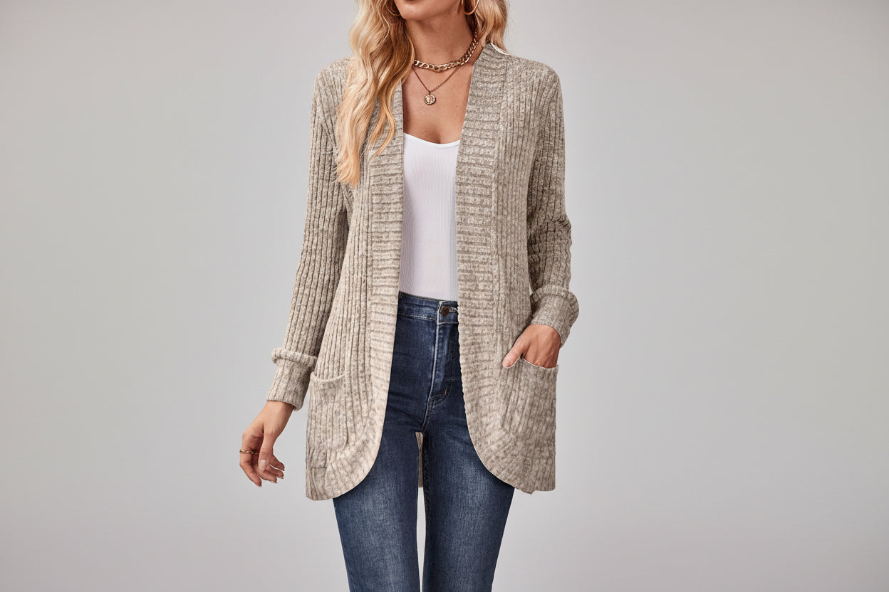 Women's Patchwork Long Sleeve Cardigan Jacket