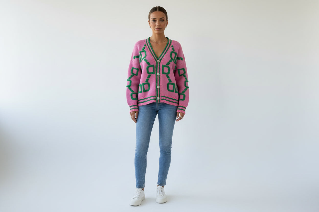 Women’s Loose Batwing-Style Knit Cardigan