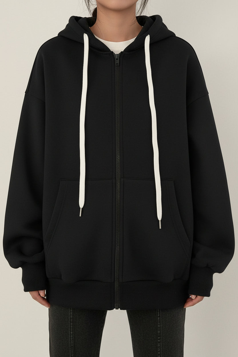 Women’s Loose Hoodie Cardigan Sweatshirt Coat