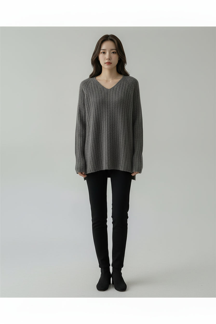 Women’s Long Sleeve Loose Knit Pullover Sweater