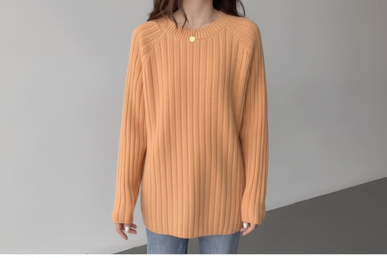 Women’s Long Sleeve Loose Knit Pullover Sweater