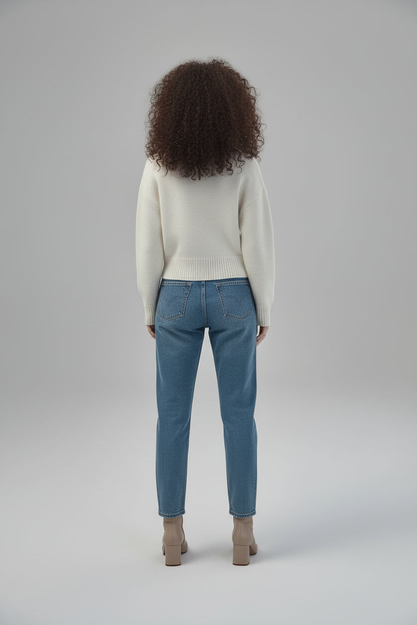 Women’s Polo Collar Zipper Knitted Cardigan Jacket