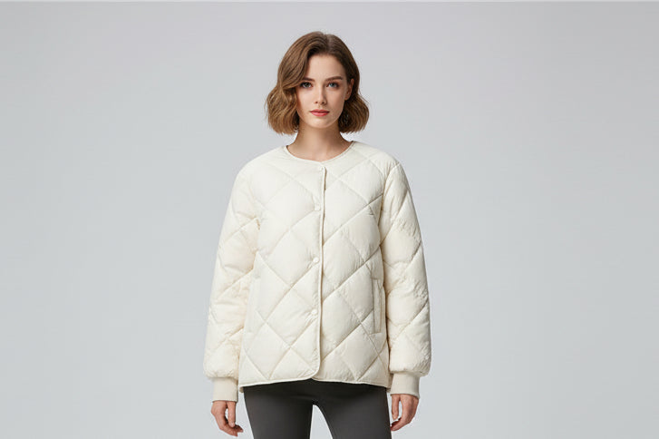 Women’s Short Lightweight Padded Quilted Casual Coat