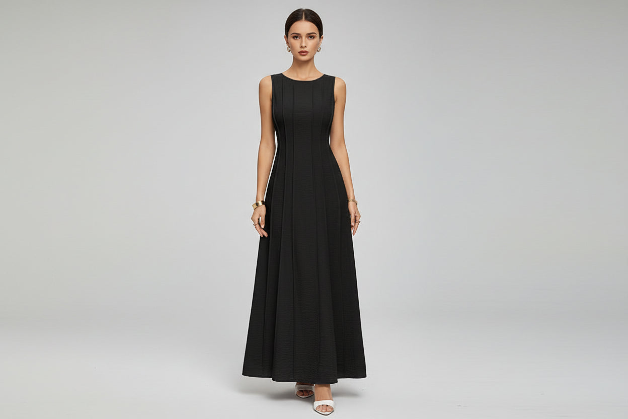 Women’s Sleeveless Pleated Maxi Dress